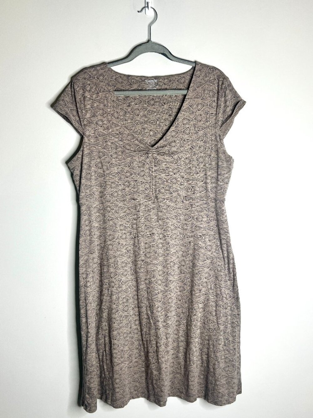 Toad&Co Rosemarie Organic Cotton Southwestern Print T-Shirt Dress Granola Gir XL